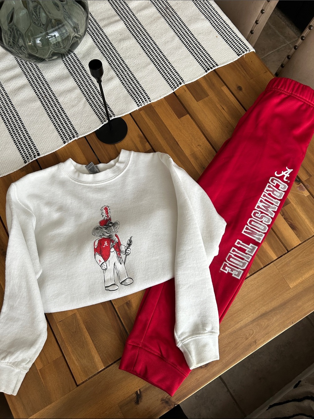 Alabama Crimson Tide Kids Big Al Drum Major Set Sweatshirt & Sweatpants